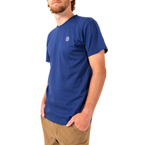 Embroidered One Degree Tee / Navy