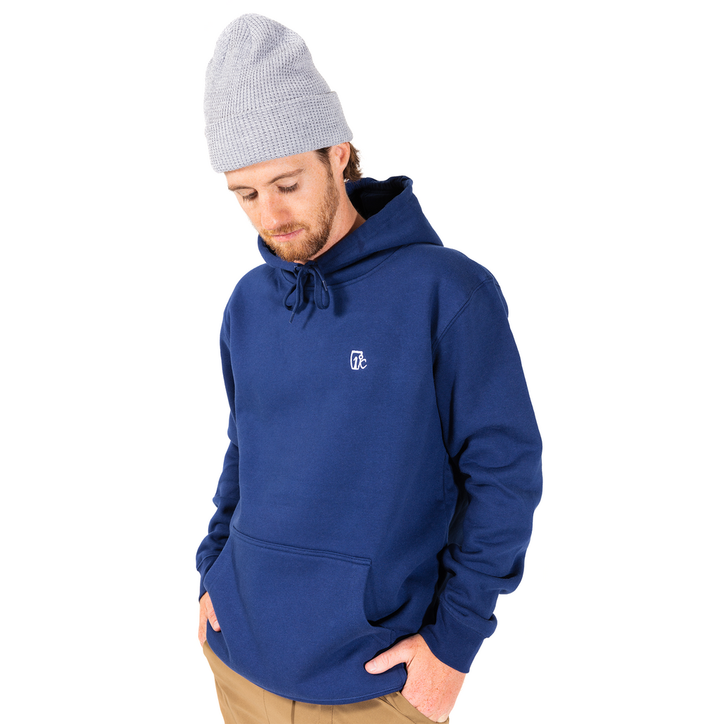 Embroidered One Degree Hoodie / Cobalt